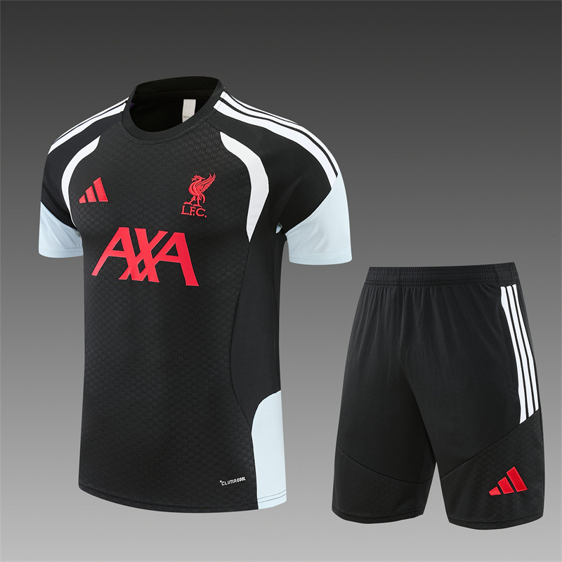 26/27 Liverpool Black Short Sleeve Tracksuits