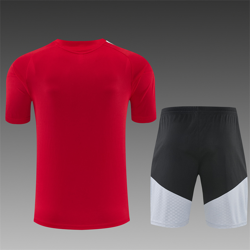 26/27 Spain Red and White Short Sleeve Tracksuits