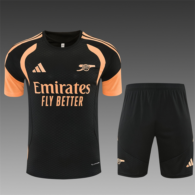 26/27 Arsenal Black Short Sleeve Tracksuits