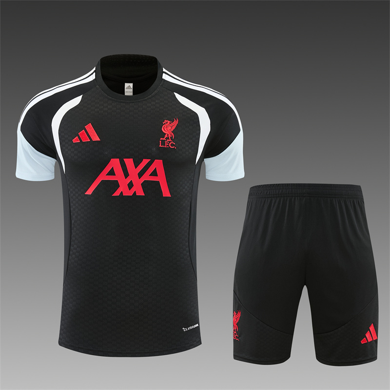 26/27 Liverpool Black Short Sleeve Tracksuits