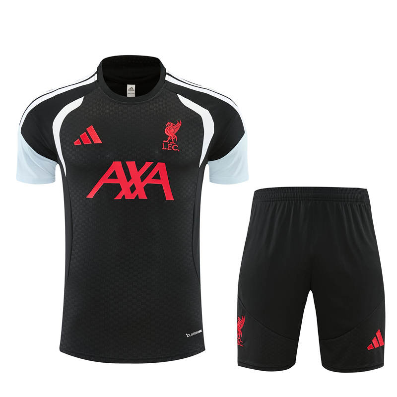 26/27 Liverpool Black Short Sleeve Tracksuits