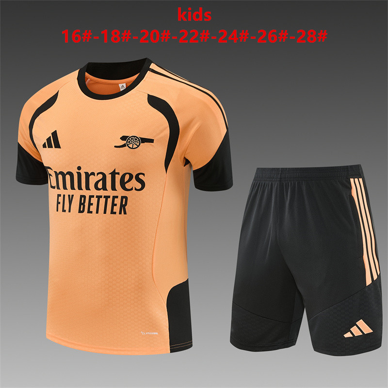 26/27 Arsenal Orange Short Sleeve Tracksuits