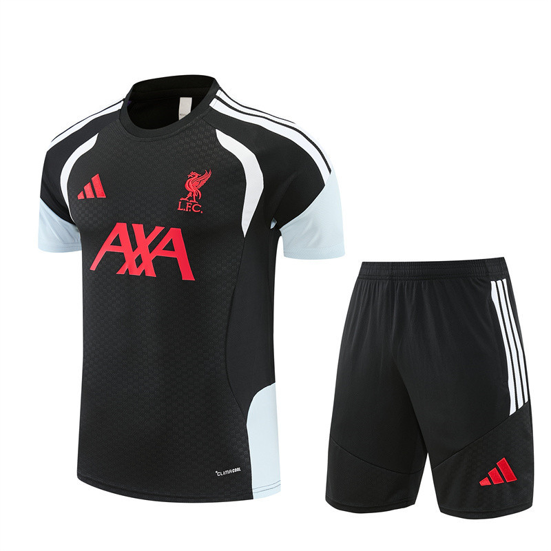 26/27 Liverpool Black Short Sleeve Tracksuits