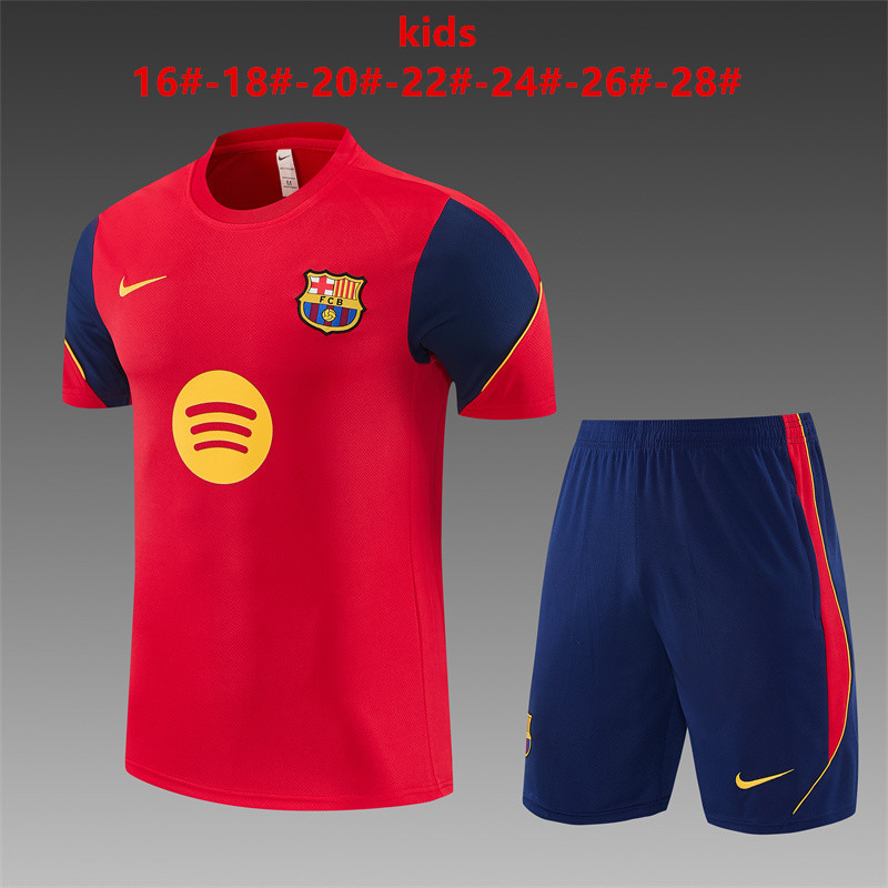 26/27 Barcelona Red Short Sleeve Tracksuits