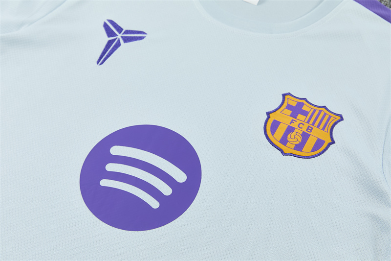 26/27 Barcelona Light Grey Short Sleeve Tracksuits