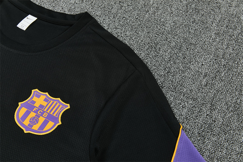 26/27 Barcelona Black Short Sleeve Tracksuits