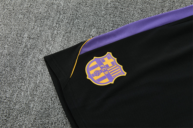 26/27 Barcelona Black Short Sleeve Tracksuits