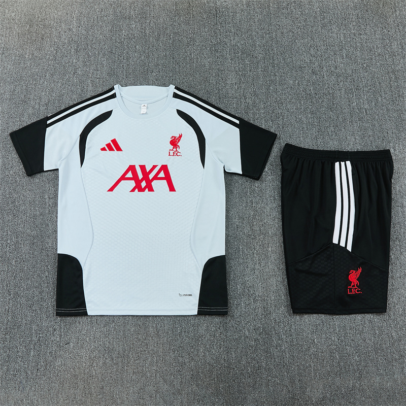 26/27 Liverpool Light Grey Short Sleeve Tracksuits
