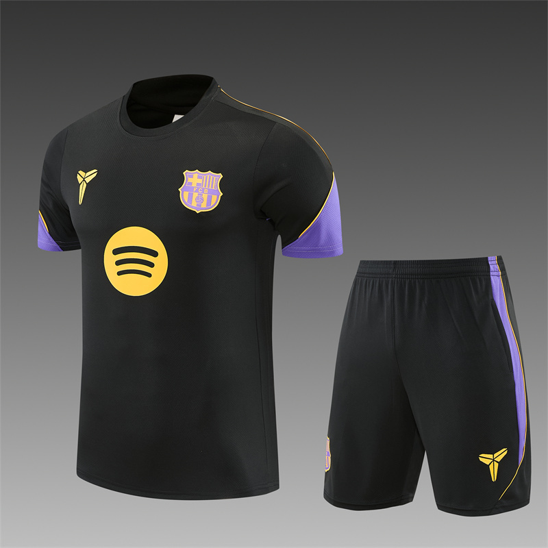 26/27 Barcelona Black Short Sleeve Tracksuits