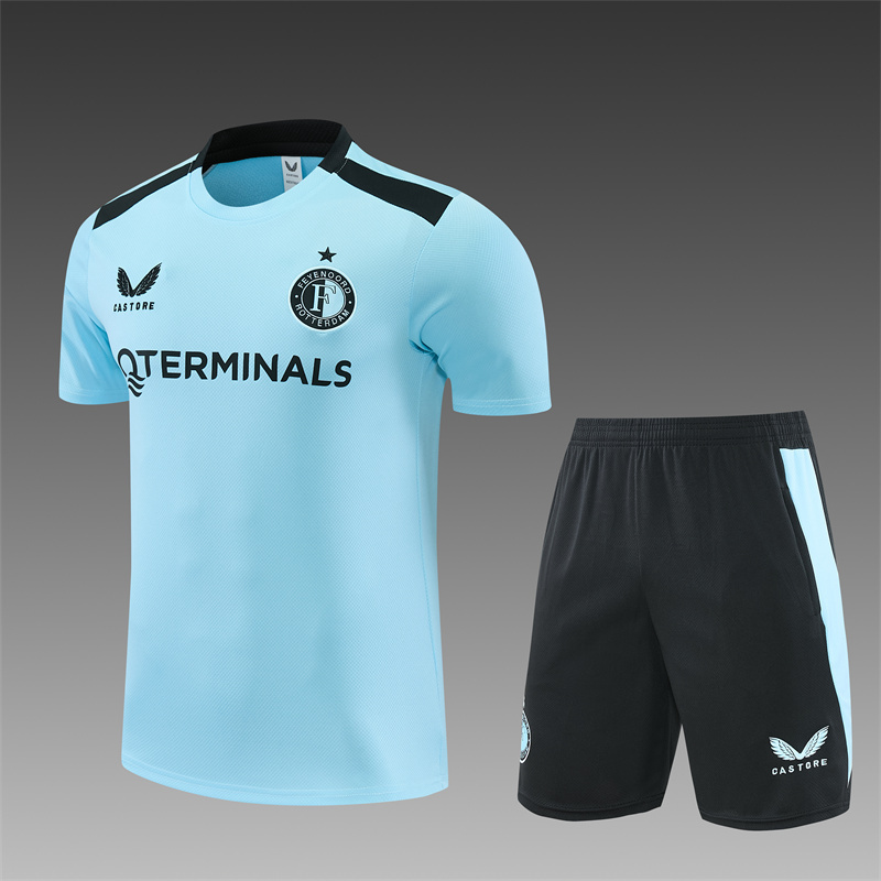 26/27 Feyenoord Light Blue Short Sleeve Tracksuits