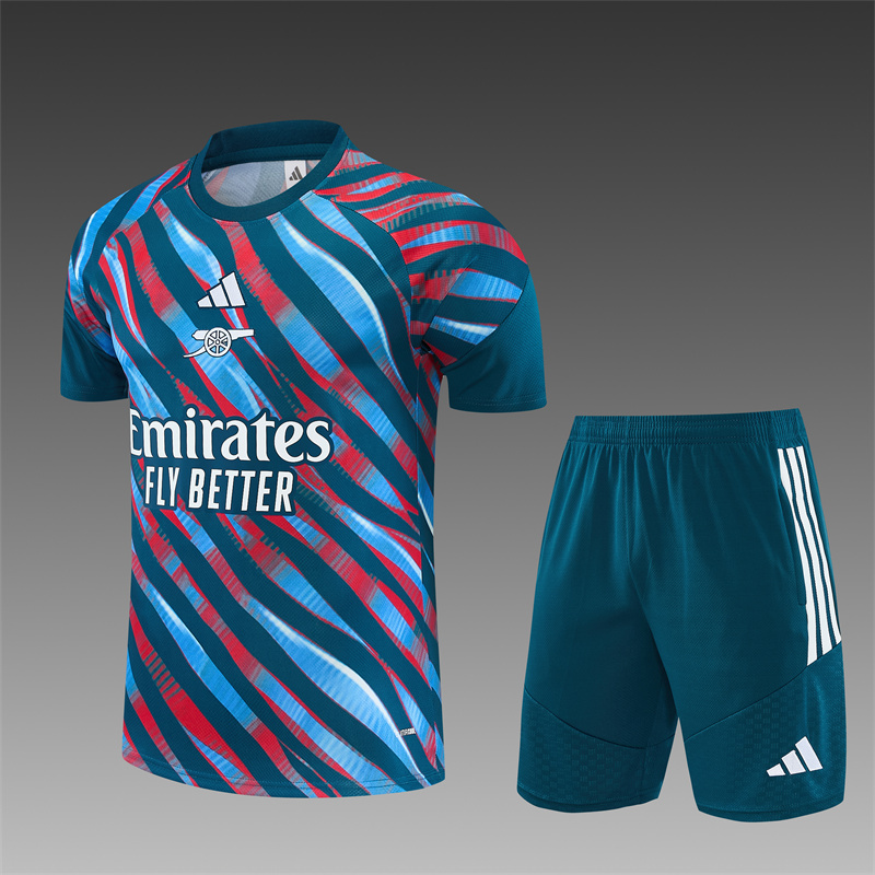26/27 Arsenal Red and Blue Short Sleeve Tracksuits