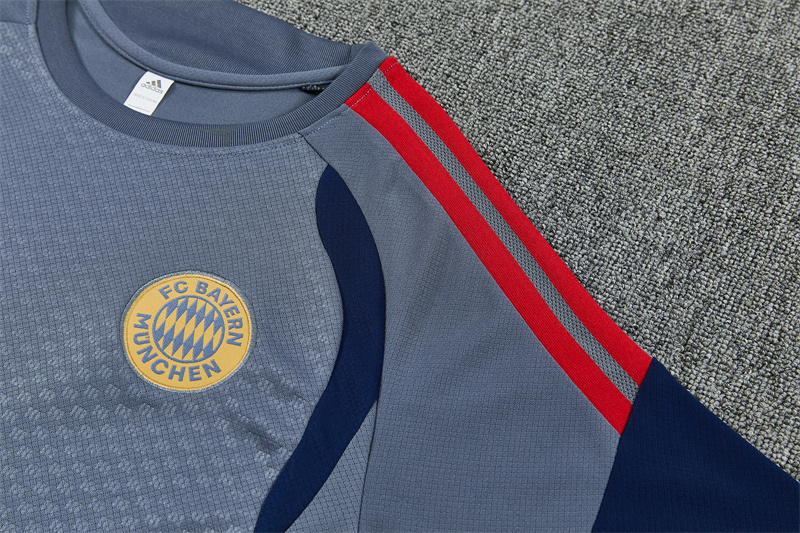 26/27 Bayern Munich Dark Grey Short Sleeve Tracksuits