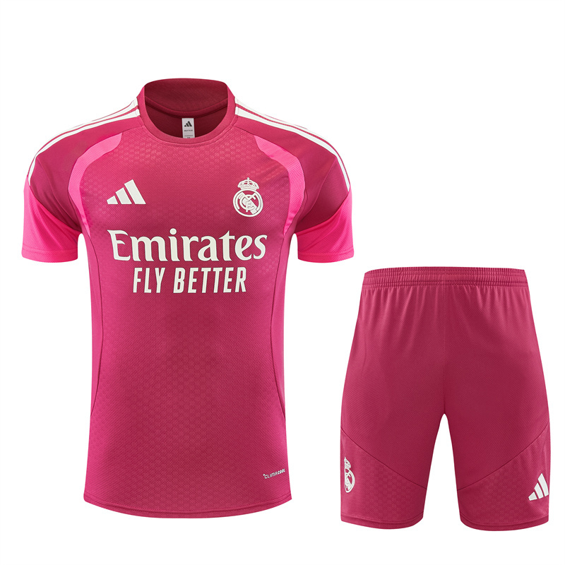 26/27 Real Madrid Rose Pink Short Sleeve Tracksuits