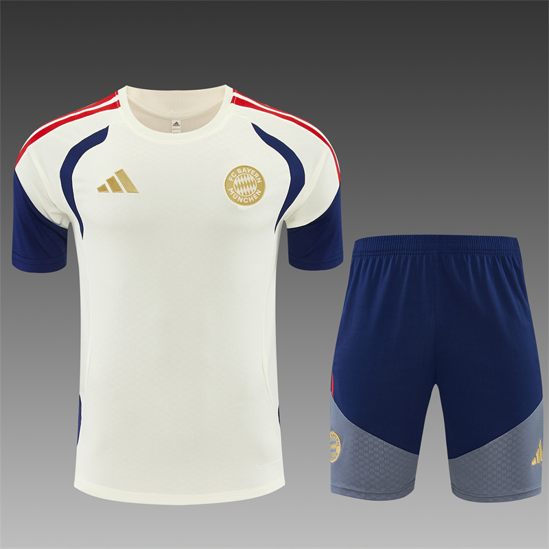 26/27 Bayern Munich beige short-sleeve tracksuits