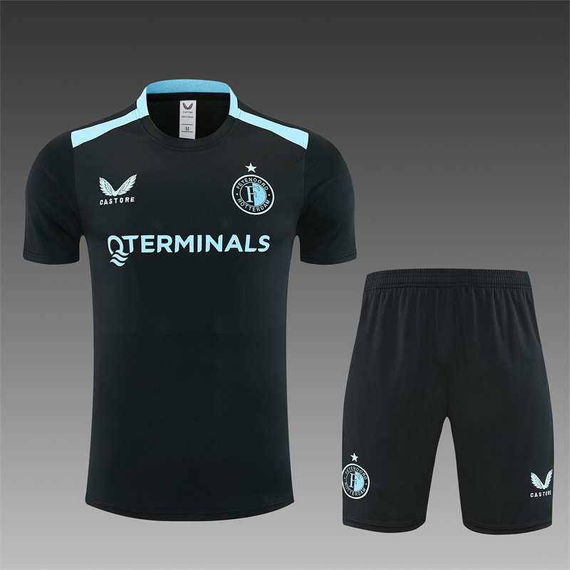 26/27 Feyenoord Black Short Sleeve Tracksuits