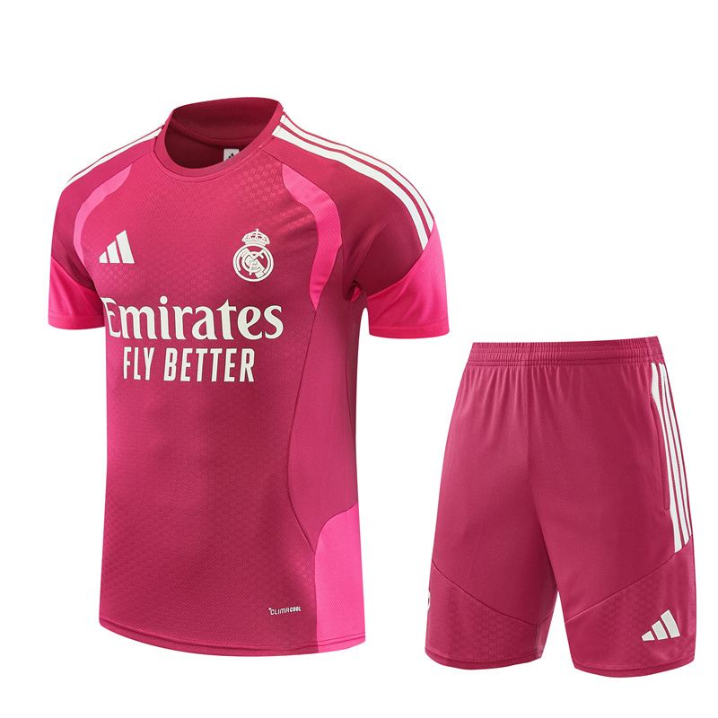 26/27 Real Madrid Rose Pink Short Sleeve Tracksuits