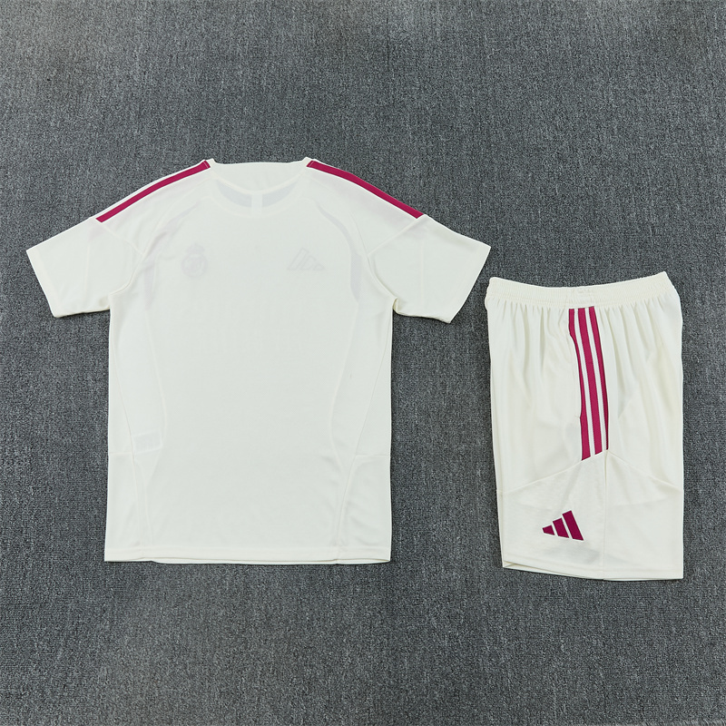 26/27 Real Madrid Beige Short Sleeve Tracksuits