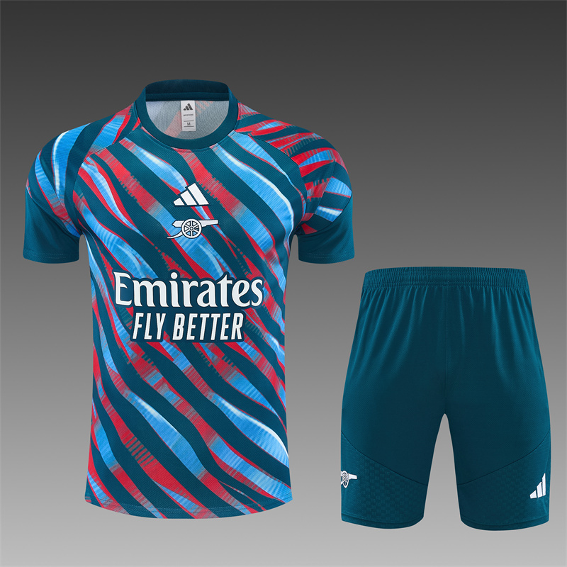 26/27 Arsenal Red and Blue Short Sleeve Tracksuits
