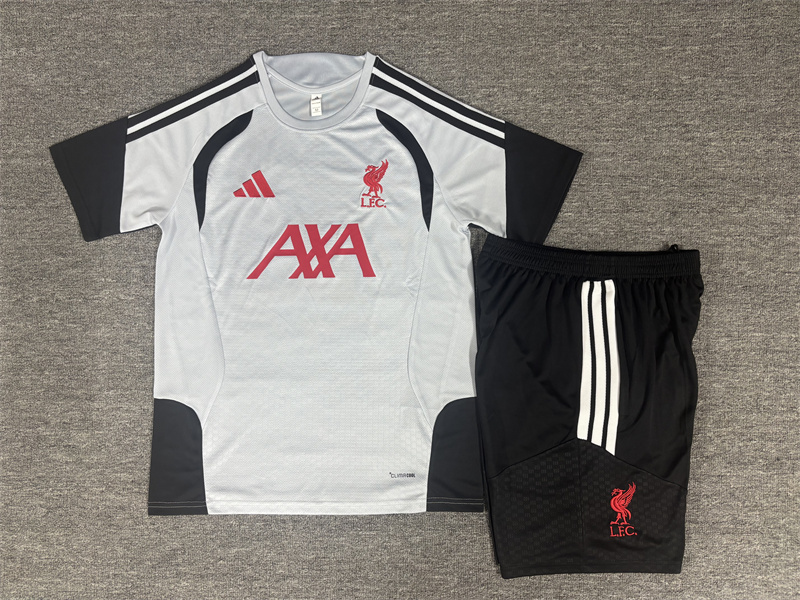 26/27 Liverpool Light Grey Short Sleeve Tracksuits