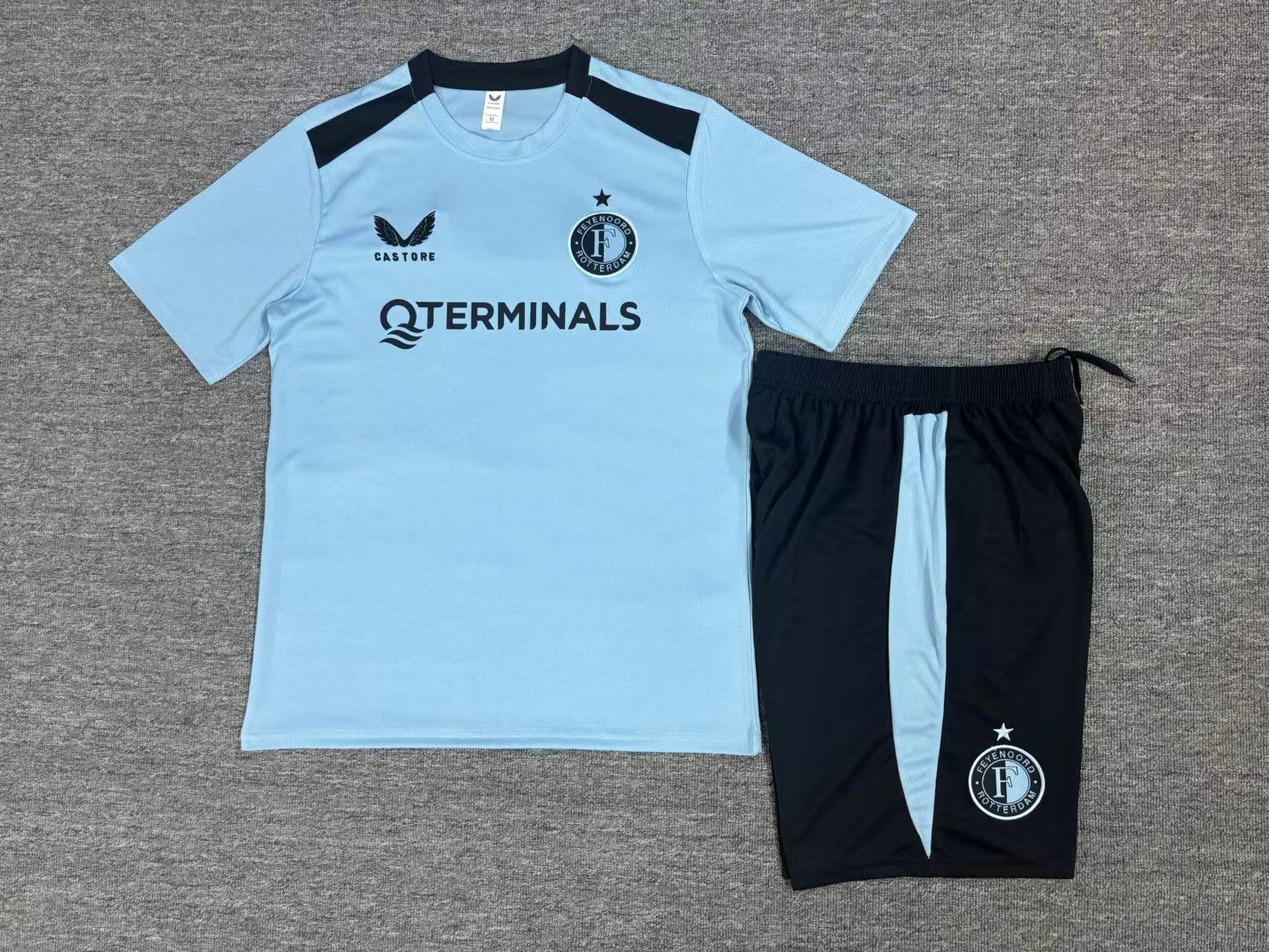 26/27 Feyenoord Light Blue Short Sleeve Tracksuits