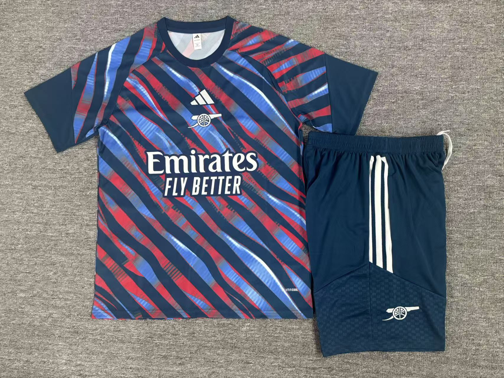 26/27 Arsenal Red and Blue Short Sleeve Tracksuits