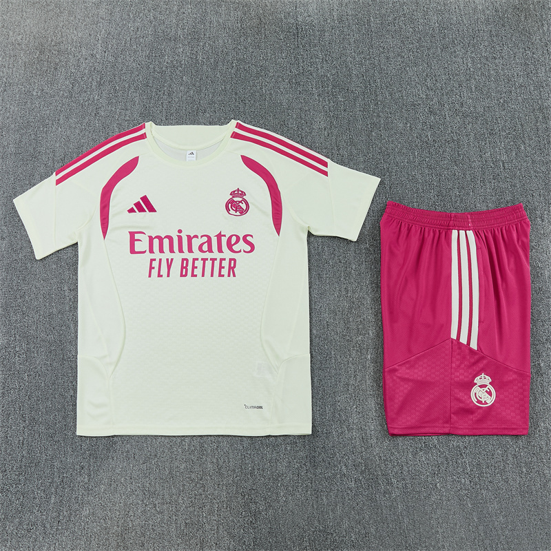 26/27 Real Madrid Beige Short Sleeve Tracksuits