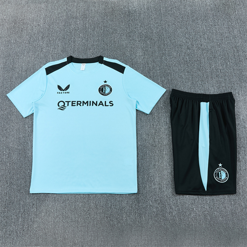 26/27 Feyenoord Light Blue Short Sleeve Tracksuits
