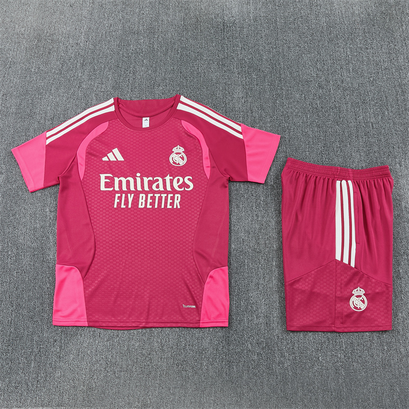 26/27 Real Madrid Rose Pink Short Sleeve Tracksuits