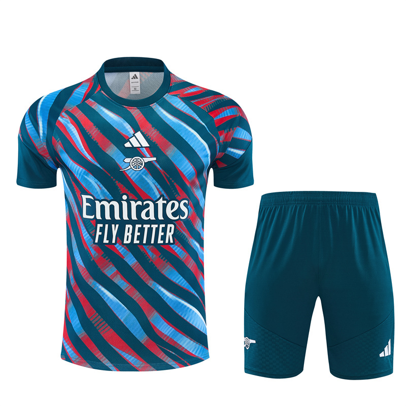 26/27 Arsenal Red and Blue Short Sleeve Tracksuits