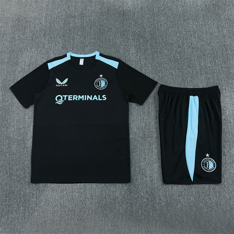 26/27 Feyenoord Black Short Sleeve Tracksuits