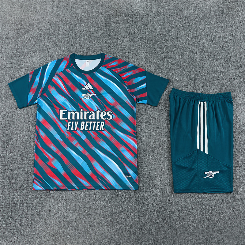 26/27 Arsenal Red and Blue Short Sleeve Tracksuits