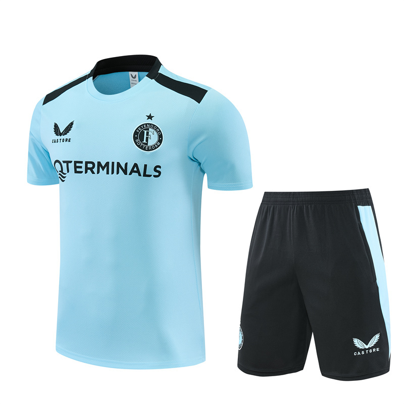 26/27 Feyenoord Light Blue Short Sleeve Tracksuits