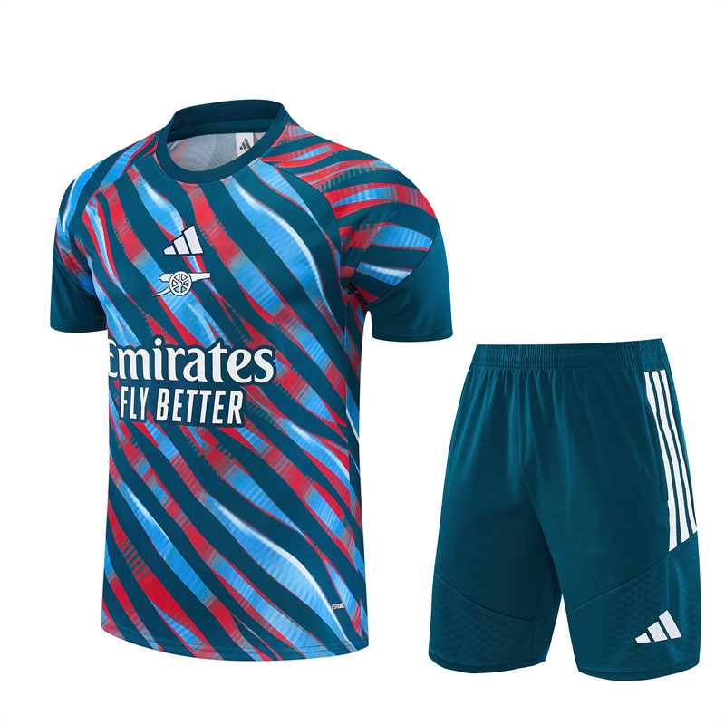 26/27 Arsenal Red and Blue Short Sleeve Tracksuits