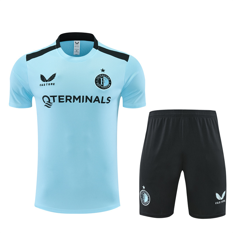 26/27 Feyenoord Light Blue Short Sleeve Tracksuits