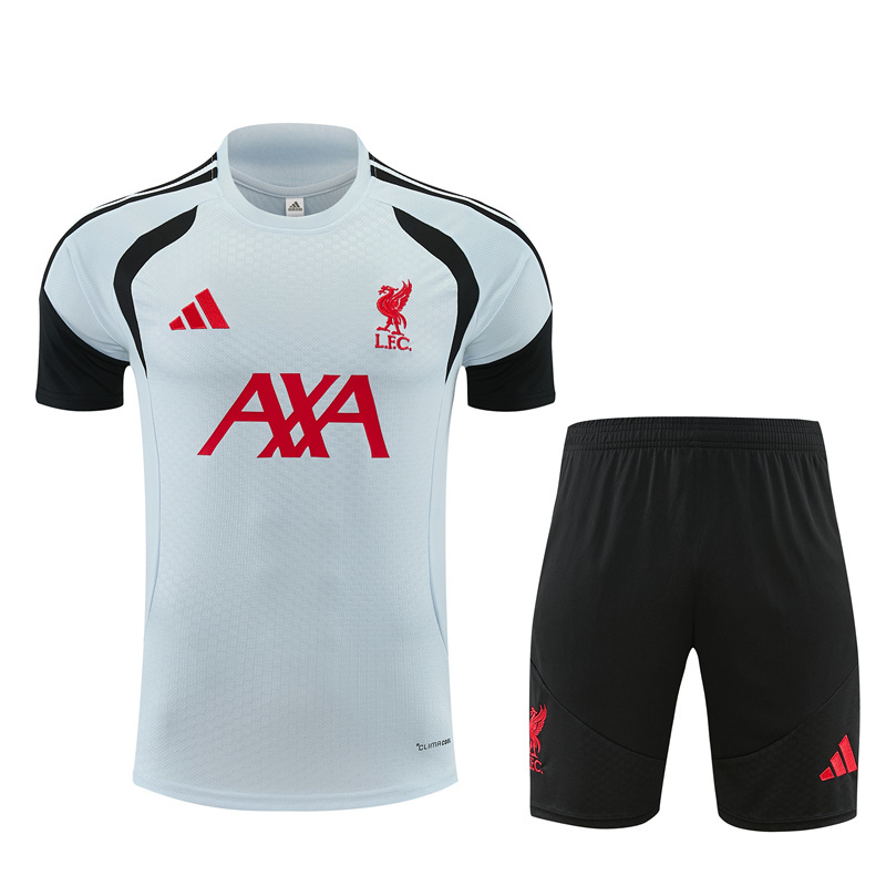 26/27 Liverpool Light Grey Short Sleeve Tracksuits