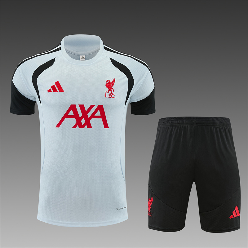 26/27 Liverpool Light Grey Short Sleeve Tracksuits