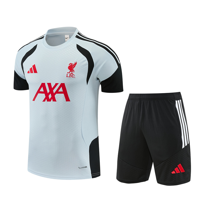 26/27 Liverpool Light Grey Short Sleeve Tracksuits