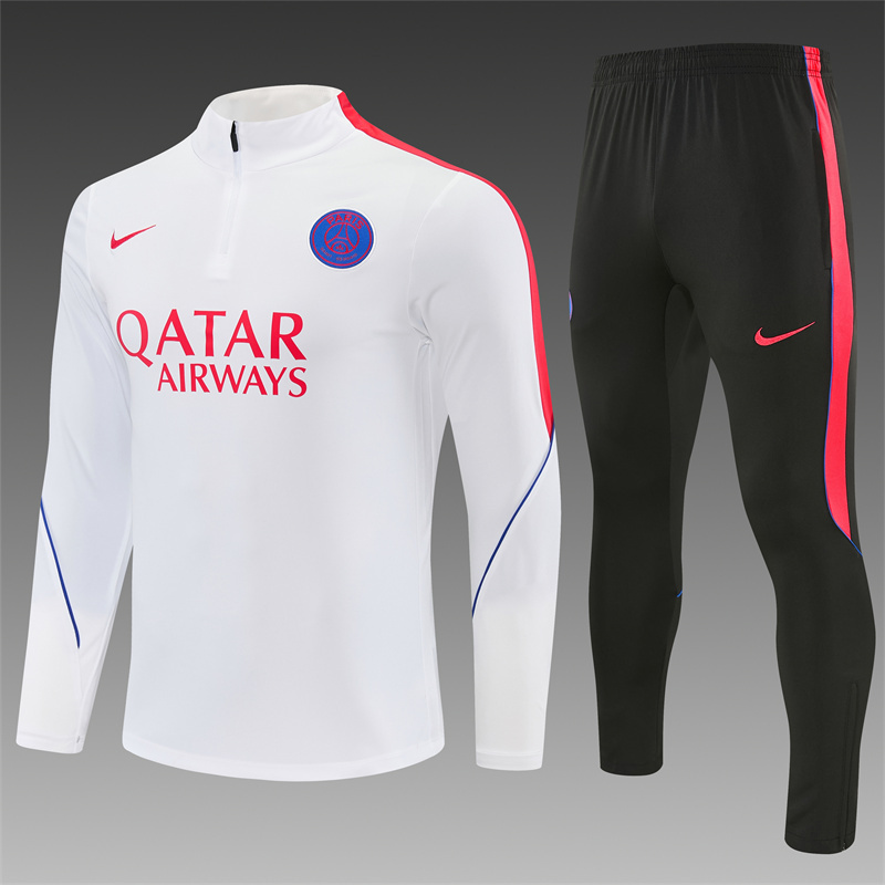 26/27 PSG White with Orange and Red Tracksuits