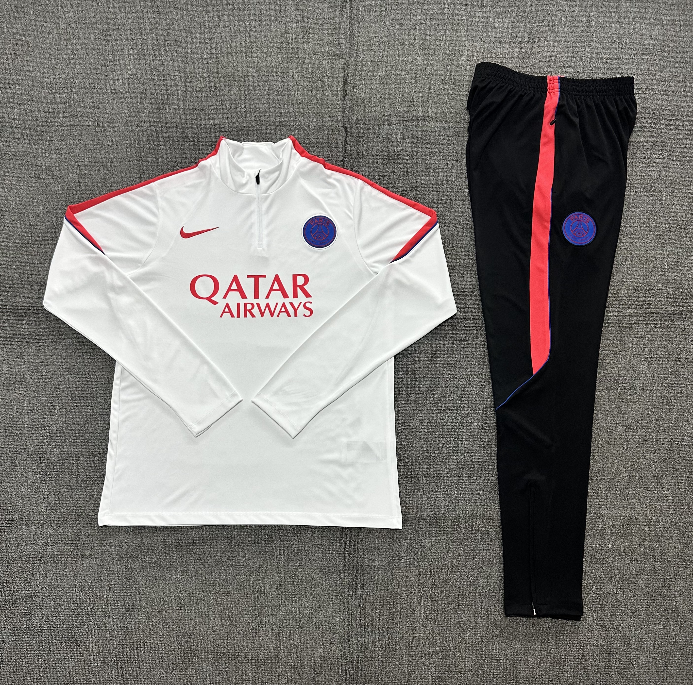 26/27 PSG White with Orange and Red Tracksuits