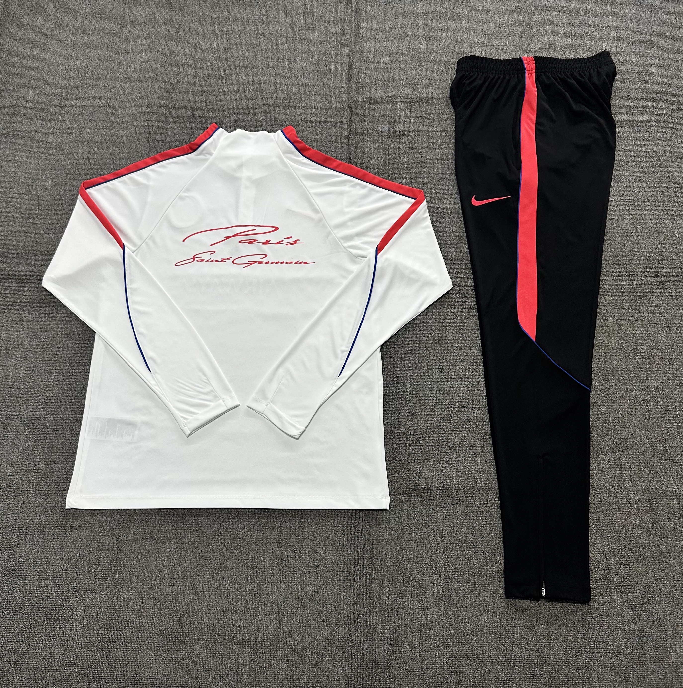26/27 PSG White with Orange and Red Tracksuits