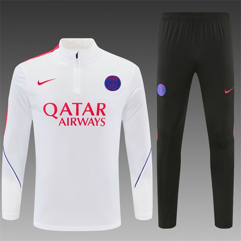 26/27 PSG White with Orange and Red Tracksuits