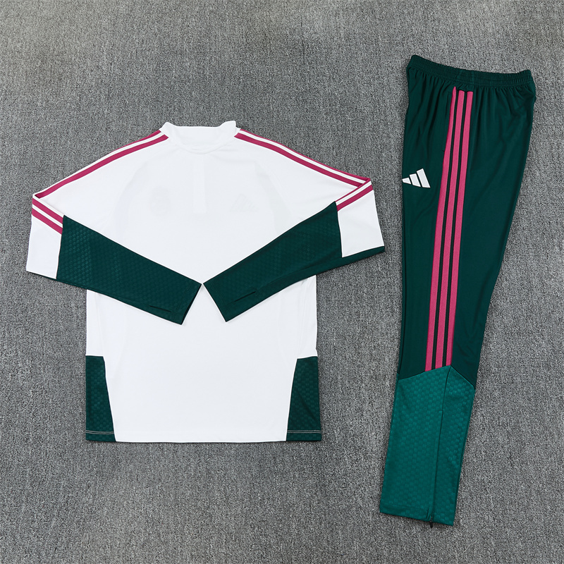 26/27 Real Madrid White and Green Tracksuits