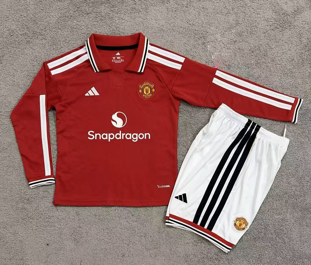 26/27 Manchester United Home Long-Sleeve Football Kit