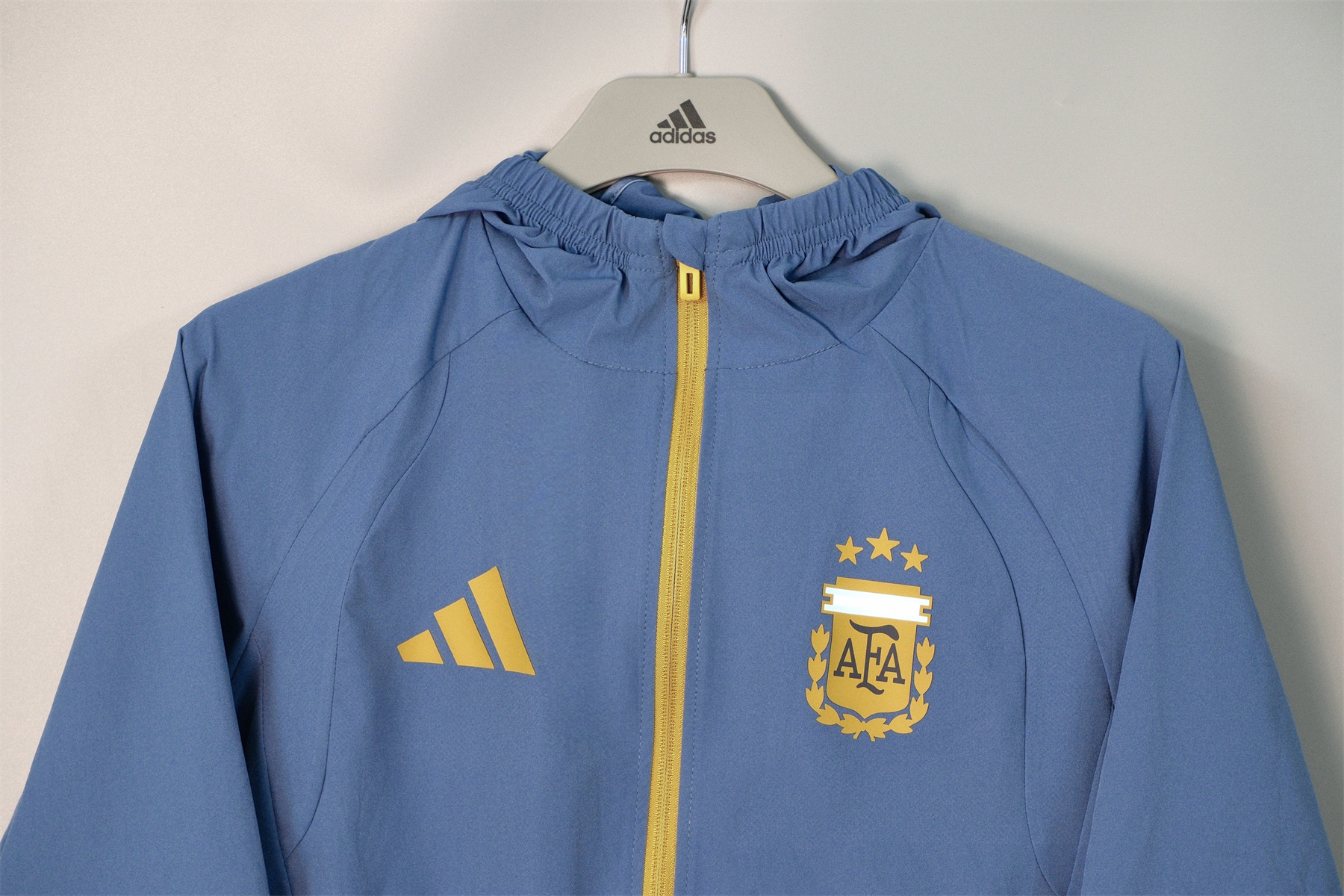 26/27 Argentina Blue-Grey Hooded Windbreaker