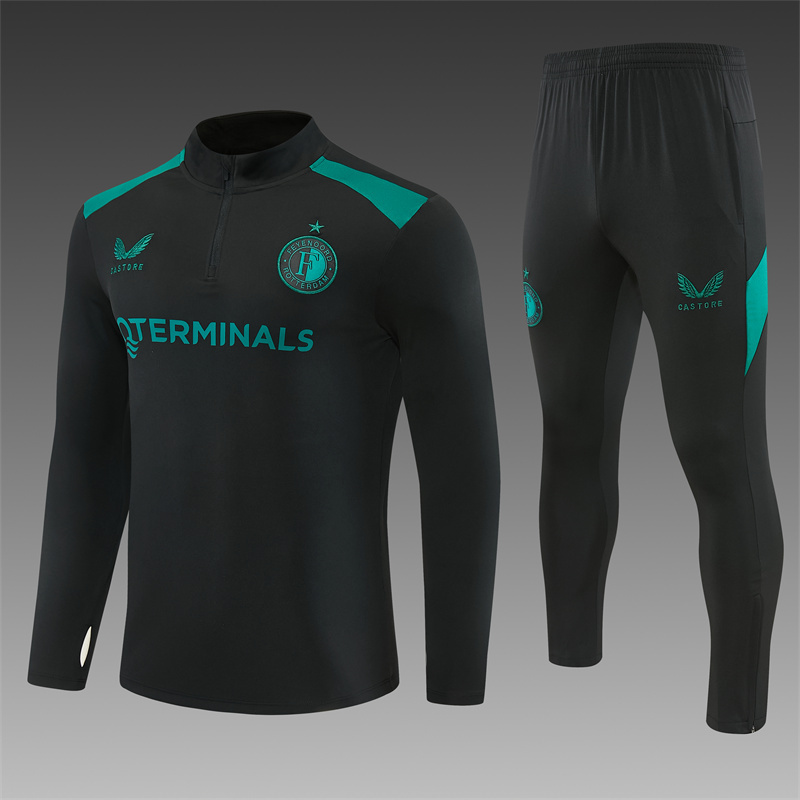 26/27 Feyenoord Black and Green Tracksuits