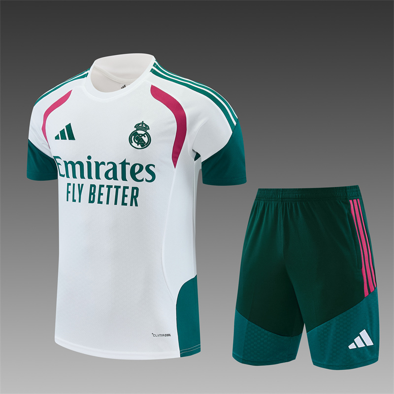26/27 Real Madrid white Short Sleeve Tracksuits