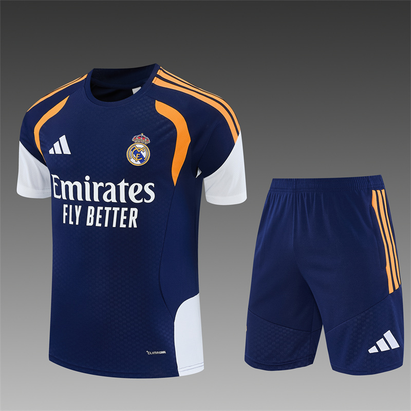 26/27 Real Madrid Royal Blue and Yellow Short Sleeve Tracksuits