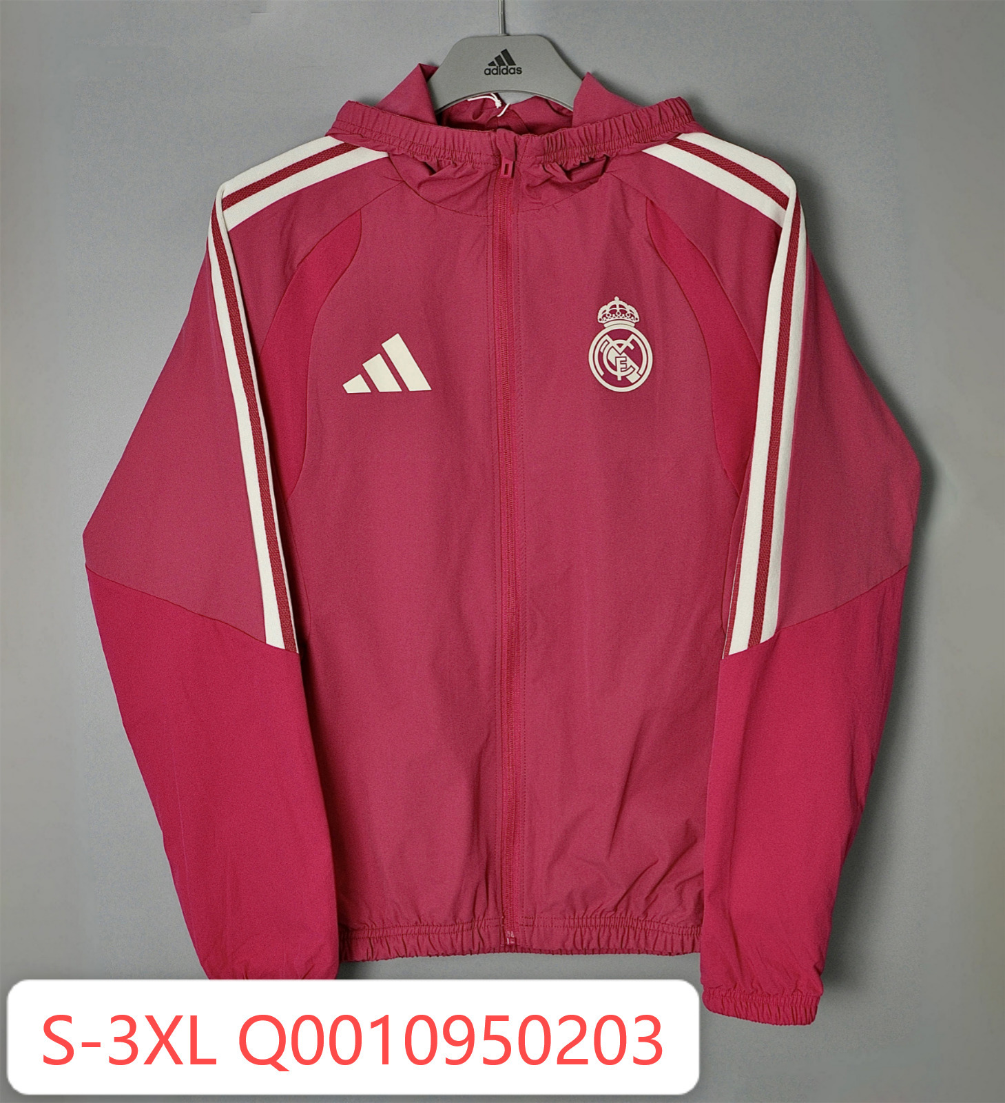 26/27 Real Madrid Fuchsia Hooded Windbreaker