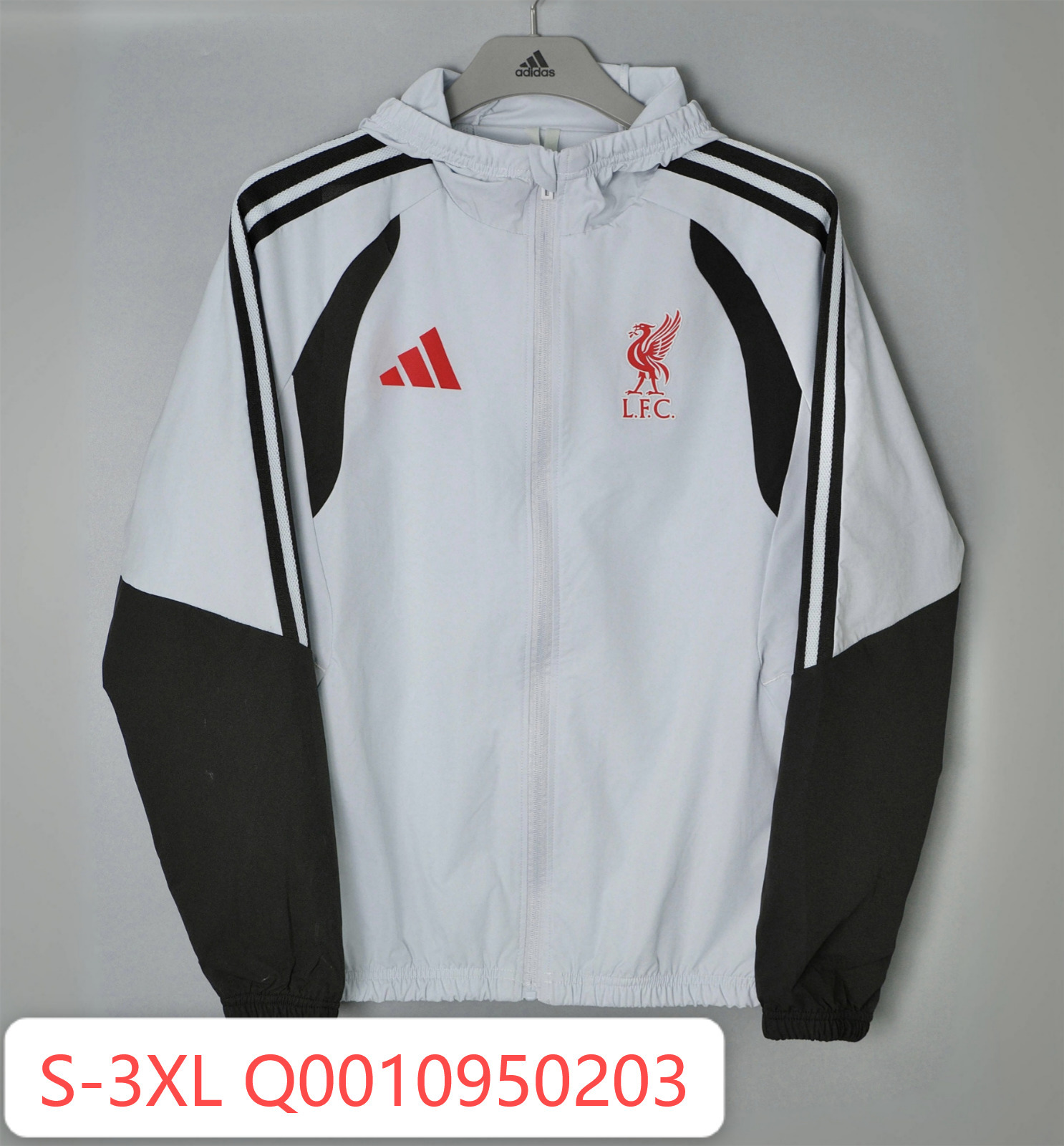 26/27 Liverpool Light Grey Hooded Windbreaker