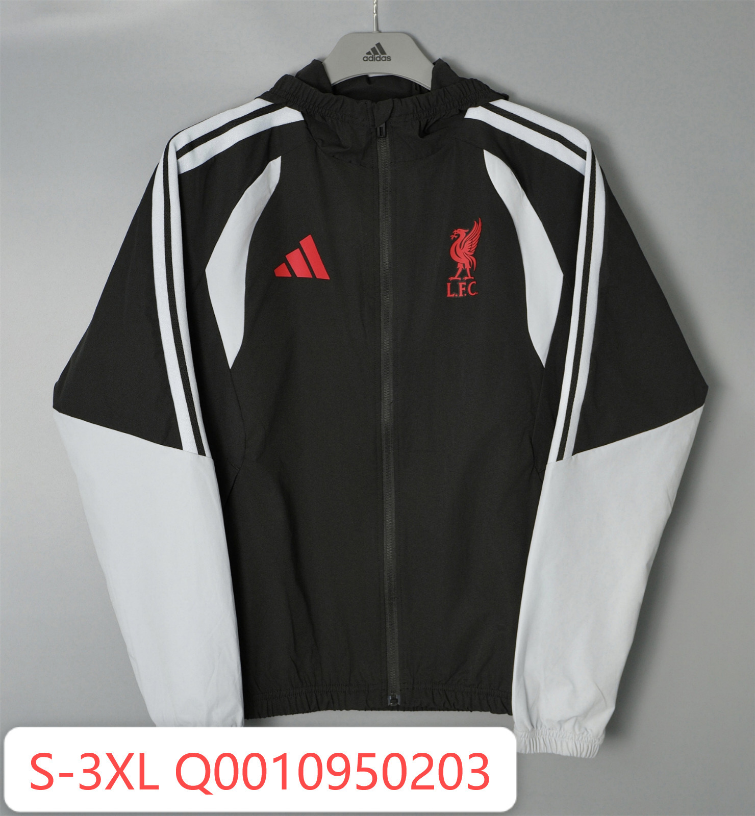 26/27 Liverpool Black Hooded Windbreaker
